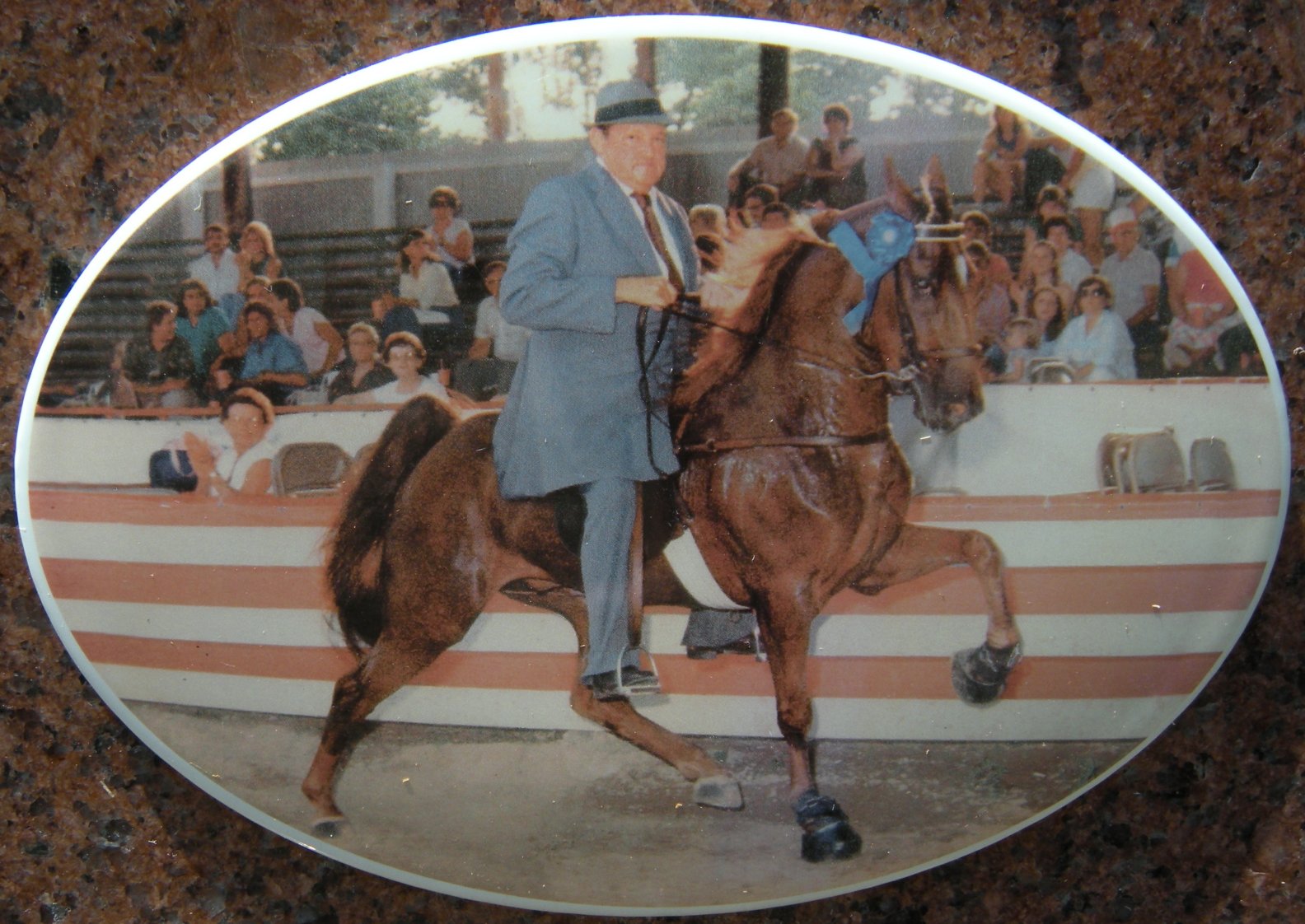 Tom Nickell on his horse at a show