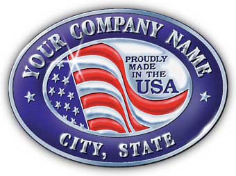 2 3/4" X 2" MADE IN AMERICA SEAL