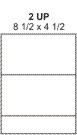 PT#011   8 1/2" X 4 1/2" LABEL SHEET
