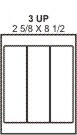 PT#019   2 5/8" X 8 1/2" LABEL SHEET