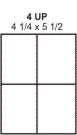 PT#026   4 1/4" X 5 1/2" LABEL SHEET