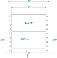 4" X 1 15/16" EDP PINFEED LABEL  1 ACROSS $7.38/1000
