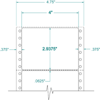 4" X 2 15/16" EDP PINFEED LABELS 1 ACROSS $10.49/1000
