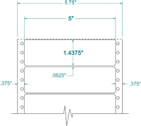5" X 1 7/16" EDP PINFEED LABELS 1 ACROSS $7.00/1000