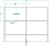 6" X 3 15/16" EDP PINFEED LABELS 2 ACROSS $16.12/1000