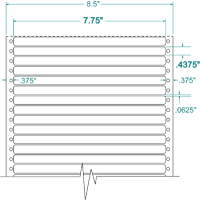 7 3/4" X 7/16" EDP PINFEED LABELS 1 ACROSS $5.46/1000