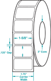 1 5/8" X 1 1/8" THERMAL TRANSFER LABEL $1.53/1000