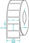 2" X 1" GLOSS POLYESTER THERMAL TRANSFER LABEL