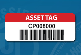 Asset Label Sample with code 39 barcode
