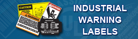 Industrial Warning Labels Banner